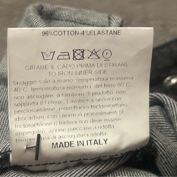 Golden Goose Deluxe Brand Black Skinny Jeans Ankle Zip Made in Italy Moto Sz 29 - Picture 7 of 11